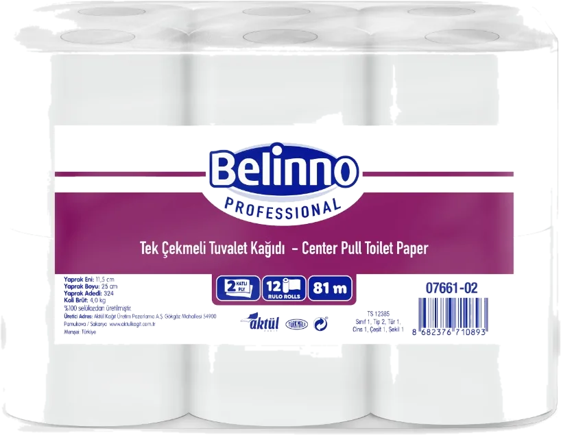 Belinno Professional Center Pull Туалетний папір 12 рулонів